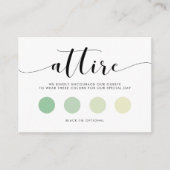 Elegante zwart-wit trouwkleding informatiekaartje (Voorkant)