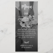 Elegante Zwart-Wit Trouwmenu Menu (Voorkant)