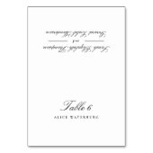 Elegante zwart-wit trouwplaatskaarten kaart (Voorkant)