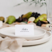 Elegante zwart-wit trouwplaatskaarten kaart