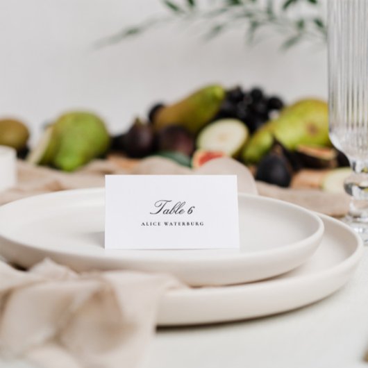 Elegante zwart-wit trouwplaatskaarten kaart