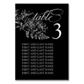 Elegante zwart-wit trouwtafel nummer Kaart (Voorkant)