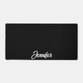 Elegante zwart-wit typografie naam bureaumat (Voorkant)