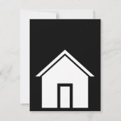 Elegante zwart-wit verandering van adres aankondiging (Achterkant)