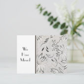 Elegante zwart-wit verandering van adres Sjabloon (Staand voorkant)