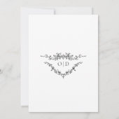 Elegante zwart-wit Victoriaans bruiloft Kaart (Achterkant)