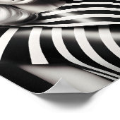 Elegante zwart-wit Vrouw illustratie Poster (Hoek)