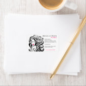 Elegante zwart wit Wavy kapsel Hair Extensions Etiket (Insitu)