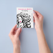 Elegante zwart wit Wavy kapsel Hair Extensions Flyer (Hand)