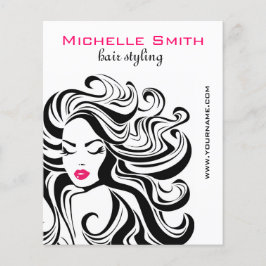 Elegante zwart wit Wavy kapsel Hair Extensions Flyer