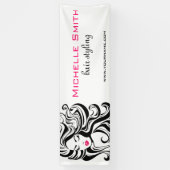 Elegante zwart wit Wavy kapsel Hair Extensions Spandoek (Verticaal)