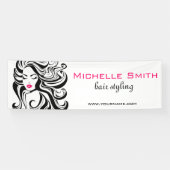 Elegante zwart wit Wavy kapsel Hair Extensions Spandoek (Horizontaal)