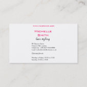 Elegante zwart wit Wavy kapsel Hair Extensions Visitekaartje (Achterkant)