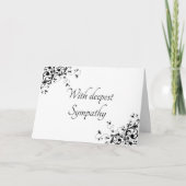 Elegante zwart-wit wervelingen sympathie kaart (Voorkant)