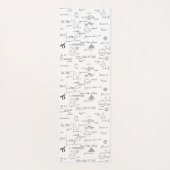 Elegante zwart-wit wiskundige formules vergelijkin yogamat (Achterkant)