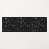 Elegante zwart-wit wiskundige formules vergelijkin yogamat (Voorkant (horizontaal))