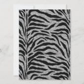 Elegante zwart-wit zebra bruiloft kaart (Achterkant)