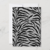 Elegante zwart-wit zebra bruiloft kaart (Achterkant)