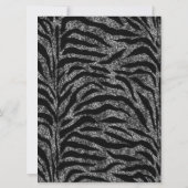 Elegante zwart-wit Zebra bruiloft Kaart (Achterkant)