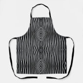 Elegante zwart-wit zebra patroon bandana schort (Voorkant)