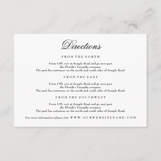 Elegante zwart-witbehuizing Kaart (Voorkant)