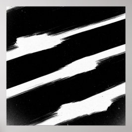 Elegante zwart-witmuurprint | Hedendaags zwart Poster