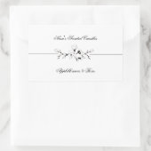 Elegante zwart-witproductetiketten rechthoekige sticker (Tas)