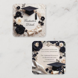 Elegante Zwart Witte Afstudeer Details Bijlage