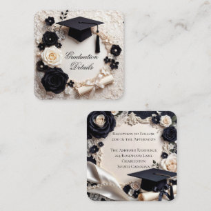Elegante Zwart Witte Afstudeer Details Bijlage