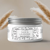 Elegante zwart-witte bloem 4 OZ cosmetische pot