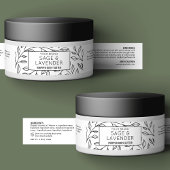 Elegante zwart-witte bloem 4 OZ cosmetische pot