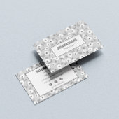 Elegante zwart-witte bloemen, modern en trendy visitekaartje