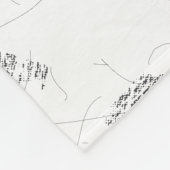 Elegante zwart-witte bloemenfleecedeken fleece deken (Hoek)