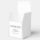 Elegante zwart-witte boog 30e verjaardagsfeest bedankdoosjes (Geopend)