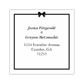 Elegante zwart witte boog en Lijst bruiloft Rubberstempel (Afrduk)