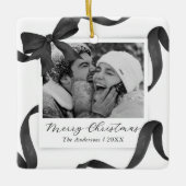 Elegante zwart witte boog foto vakantie keramisch ornament (Voorkant)