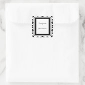 Elegante zwart-witte Bookplate Sticker (Tas)
