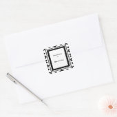 Elegante zwart-witte Bookplate Sticker (Envelop)
