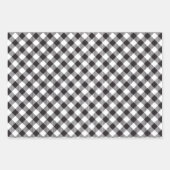 Elegante zwart-witte Buffalo Plaid Checkered Inpakpapier Vel (Voorkant 2)
