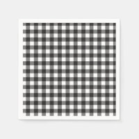 Elegante zwart-witte Buffalo Plaid Vakantie