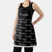 Elegante Zwart Witte Chocolade Personeel Uniform Schort (Insitu)