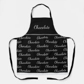 Elegante Zwart Witte Chocolade Personeel Uniform Schort (Voorkant)