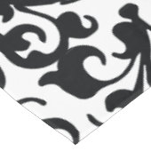 Elegante zwart-witte damast wervelingen tafelkleed (Gekanteld)