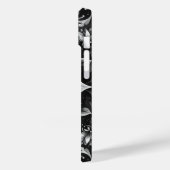 Elegante zwart witte Floral iPhone Case (Achterkant / Links)