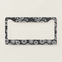 Elegante Zwart Witte Geometrische Bloemen Steruitb