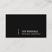 Elegante zwart-witte gitarist visitekaartje (Voorkant)