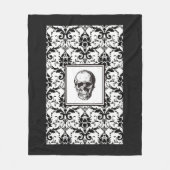 Elegante zwart-witte gotische schedel fleece deken (Voorkant)