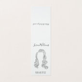 Elegante zwart-witte Hollywood Waves Hair Style Visitekaartje (Buitenkant ongevouwen)