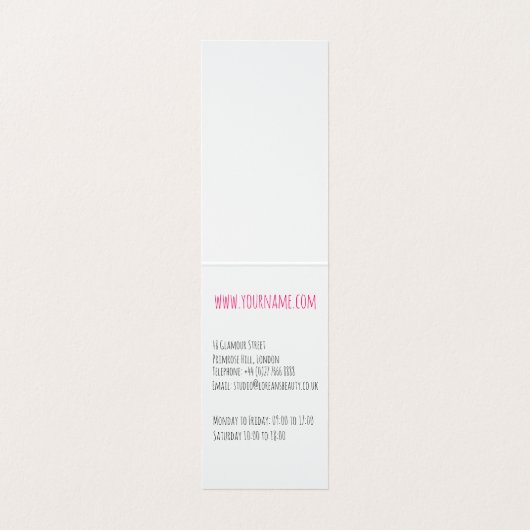 Elegante zwart-witte Hollywood Waves Hair Style Visitekaartje (Binnenkant ongevouwen)