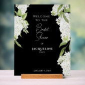 Elegante zwart witte hortensia's Douche Welkom Acryl Bord (Neutraal)